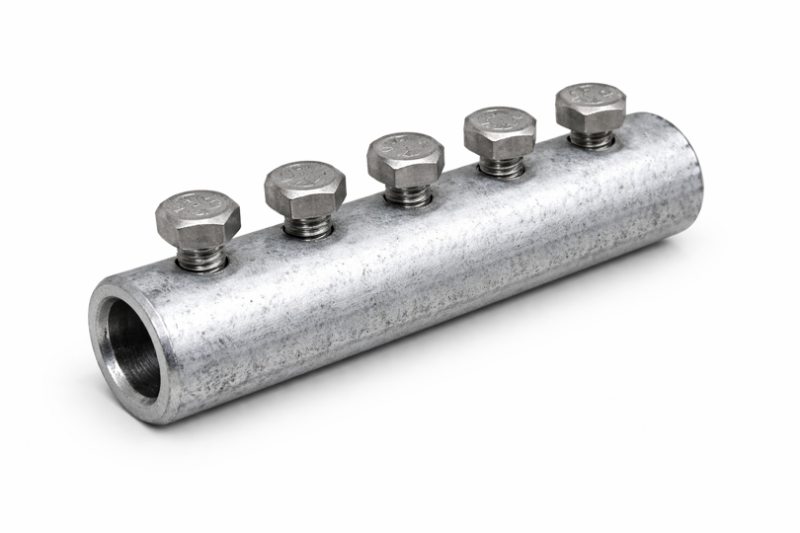 UNION PARA ALAMBRON 8 mm EN ALUMINIO 5 TORNILLOS