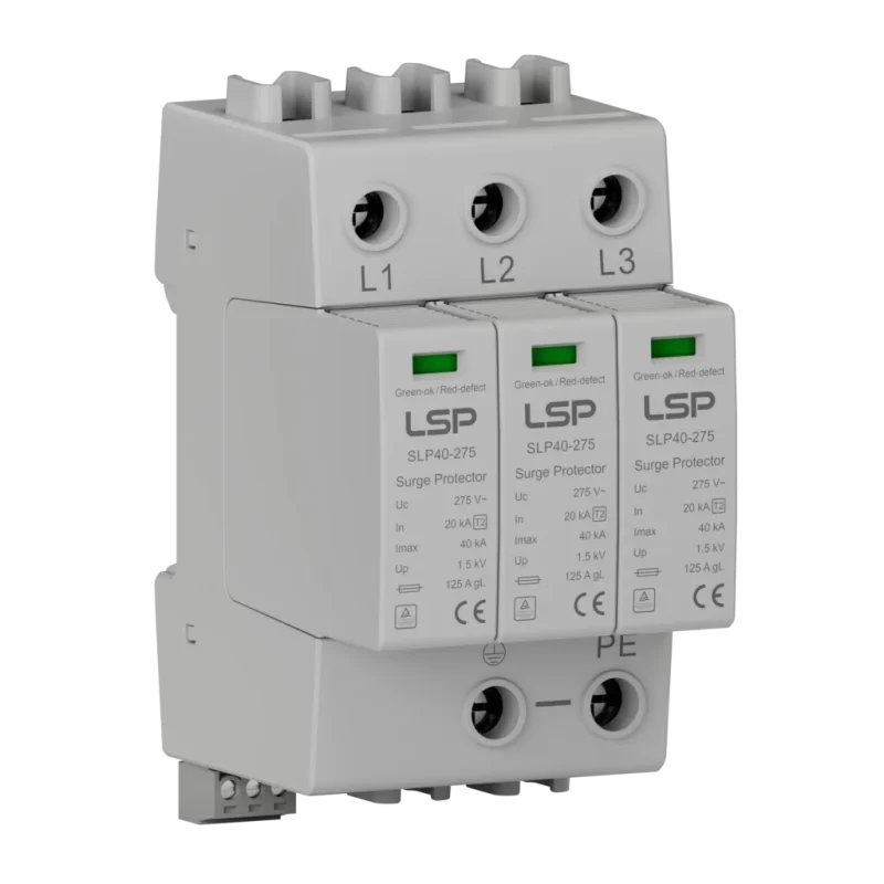 DPS ELECTRICO 3 POLOS CLASE 2 (2L+N+T) (3L+T) (L-N 220 V) (L-L 440 V) (Dispositivo de Protección contra Sobretensiones transitorias)